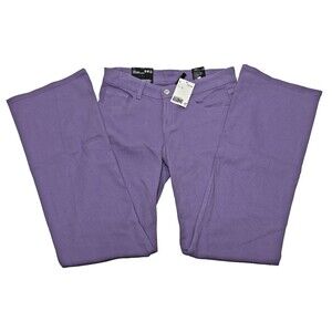 H&M Divided Womens Purple Corduroy Stretch Ankle Zip Jeans size 6, 26in/31in NWT